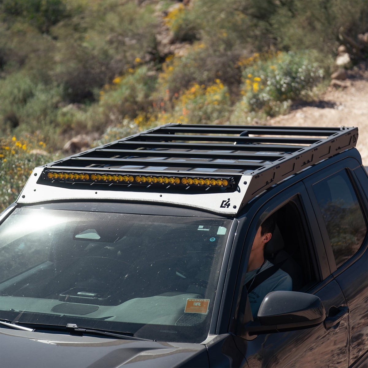 C4 Fabrication Tacoma Roof Rack with Optional Light Bar Mount / 4th Gen / 2024-2026