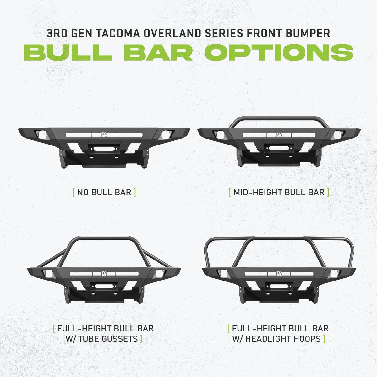 C4 Fabrication Tacoma Overland Front Bumper / 3rd Gen / 2016-2023