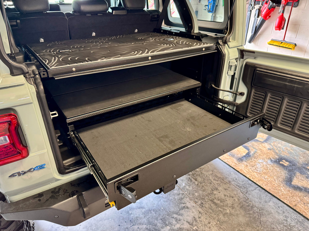 Diabolical Inc JLU Complete Drawer System for Jeep Wrangler JLU, locking faceplate