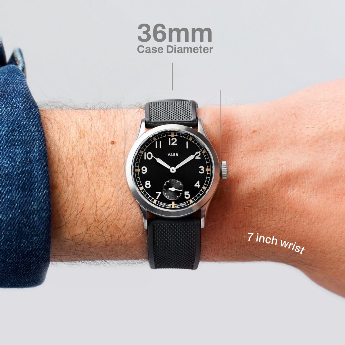 VAER C3 Dirty Dozen Field Watch - 36mm Ameriquartz