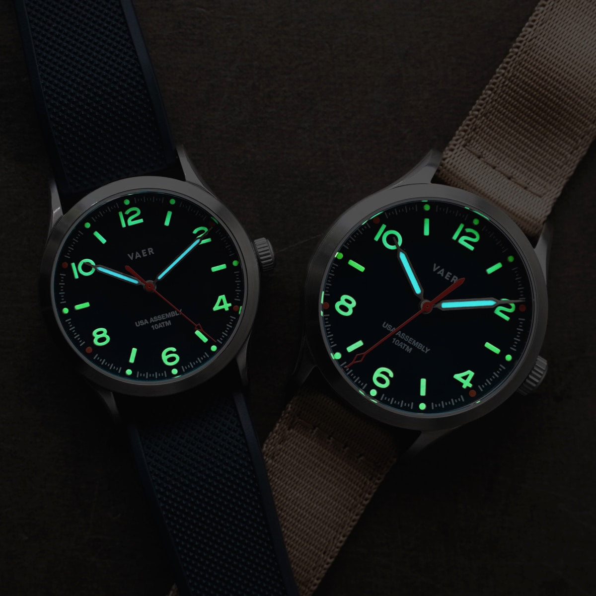 VAER C3 Design Navy Field Watch - 36mm USA Solar