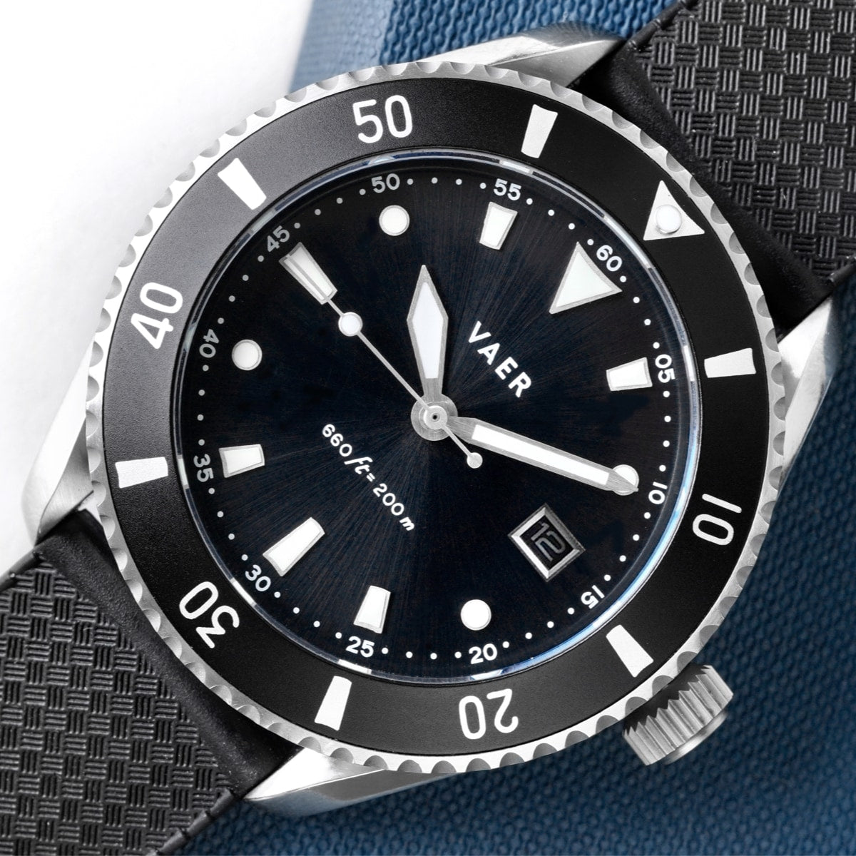 VAER DS4 Meridian Dive Watch - Black - Solar 42mm