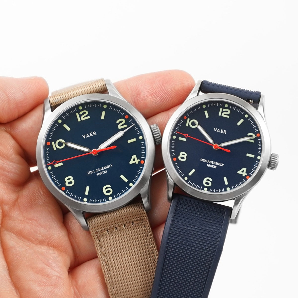 VAER C3 Design Navy Field Watch - 36mm USA Solar