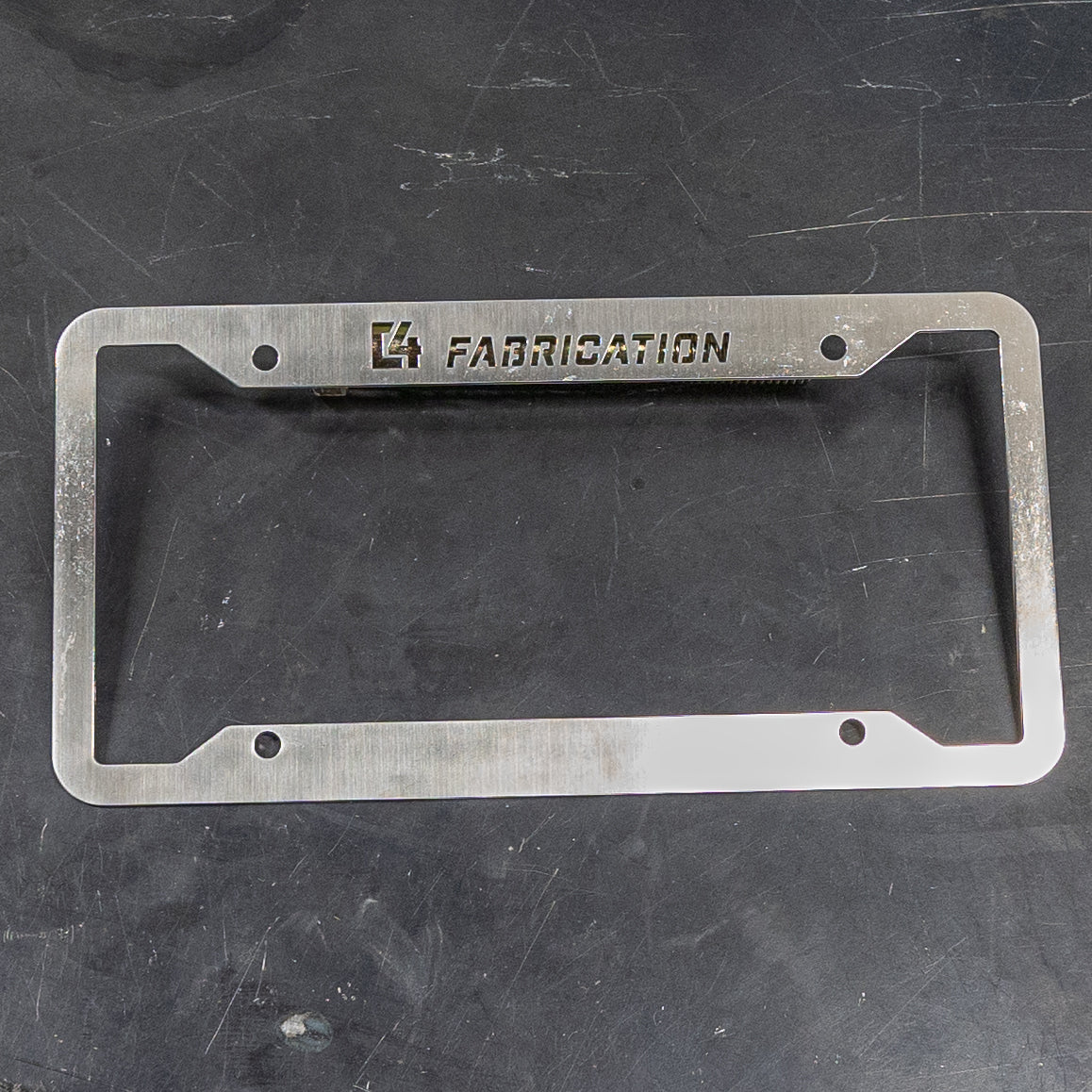 C4 Fabrication License Plate Frame