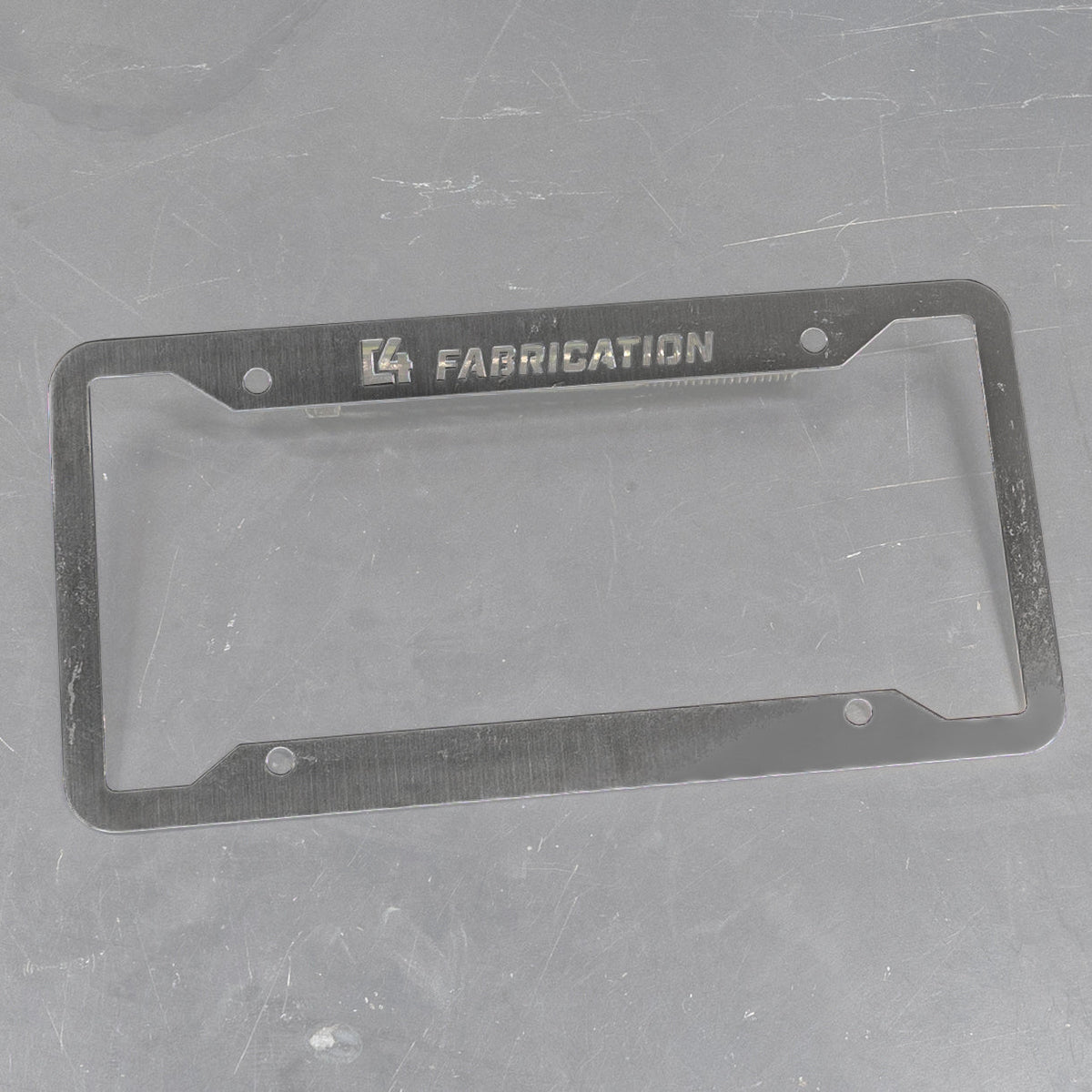 C4 Fabrication License Plate Frame