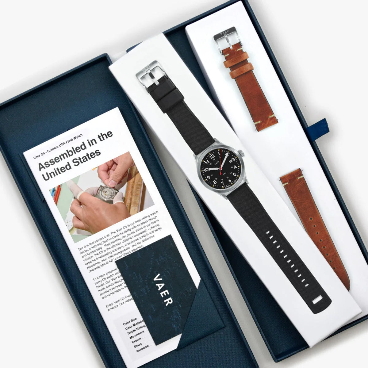 VAER C5 Field Black Watch - Solar - 40mm USA