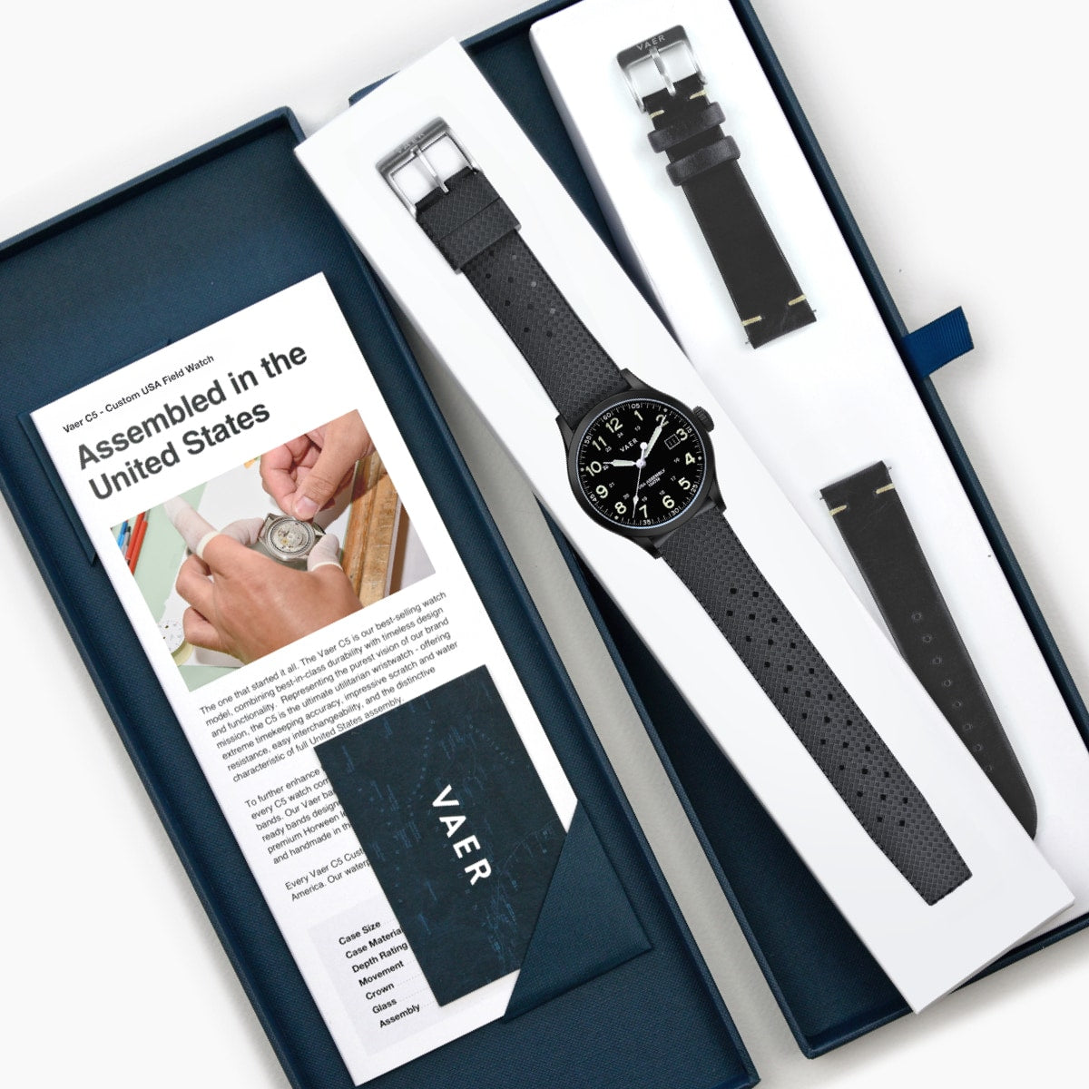 VAER C5 Tactical Field Watch - 40mm Ameriquartz