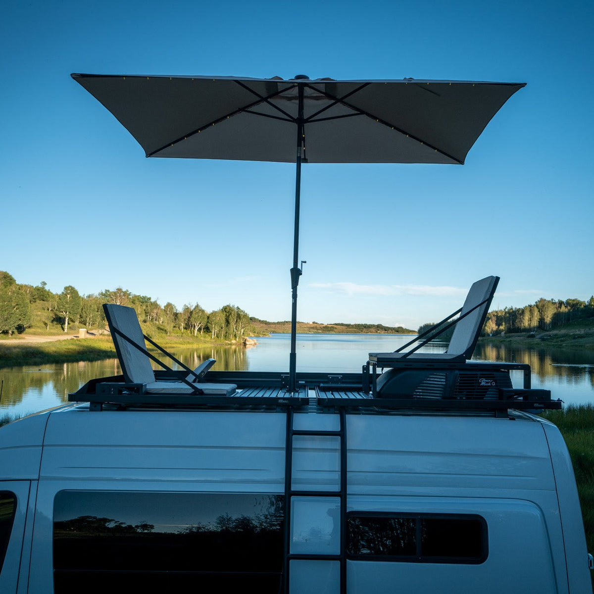 Canyon Adventure Vans Rooftop Lounge seating system for van roof racks