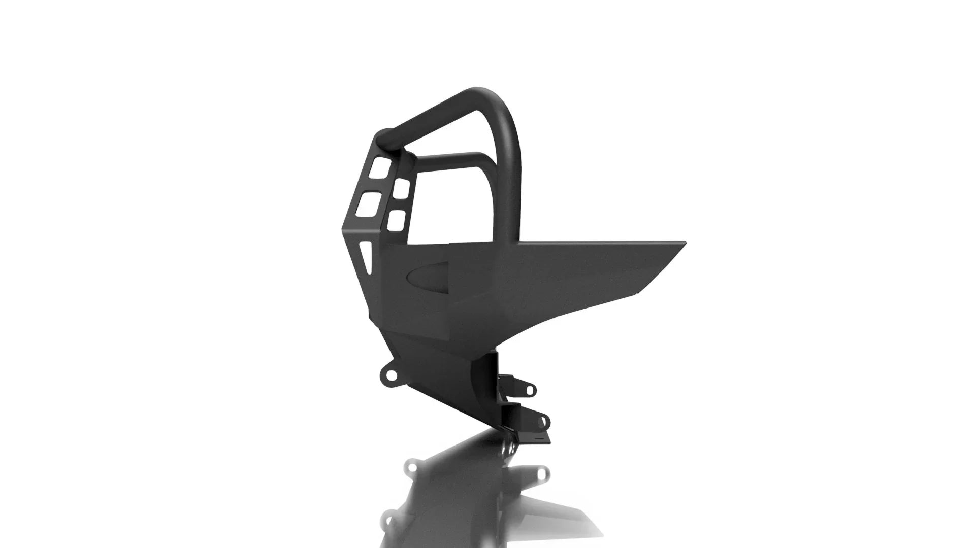 Steel front bumper for Toyota 4Runner, matte black finish, offroad accessory