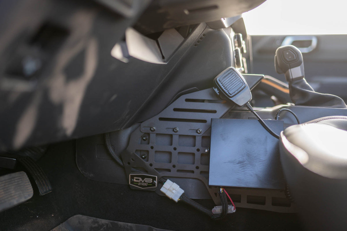 DV8 Offroad center console molle panels and bridge for 2021-2026 Ford Bronco