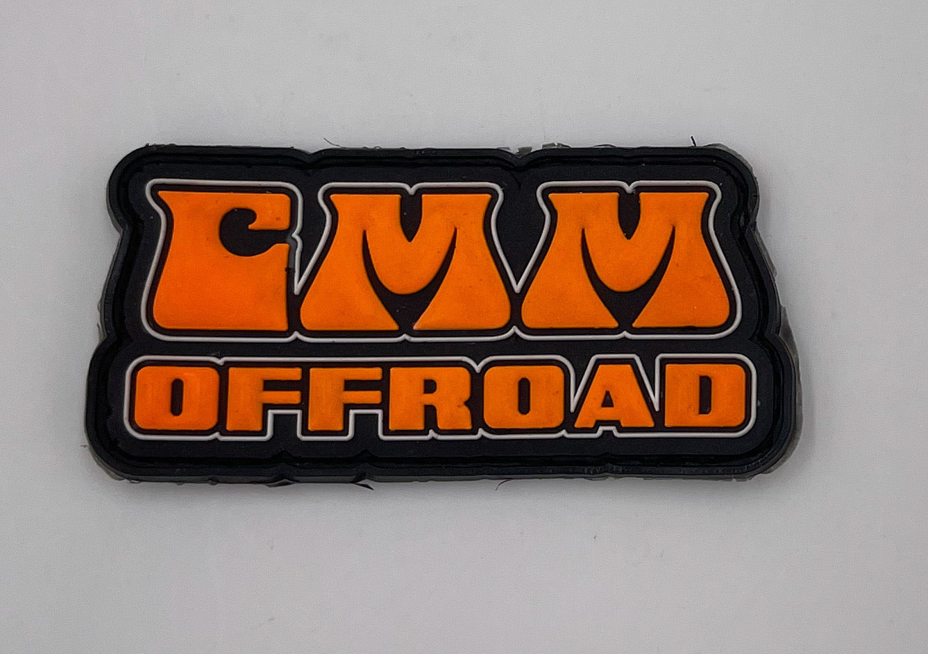 CMM Offroad orange and black PVC patch for overlanding and adventure vehicles