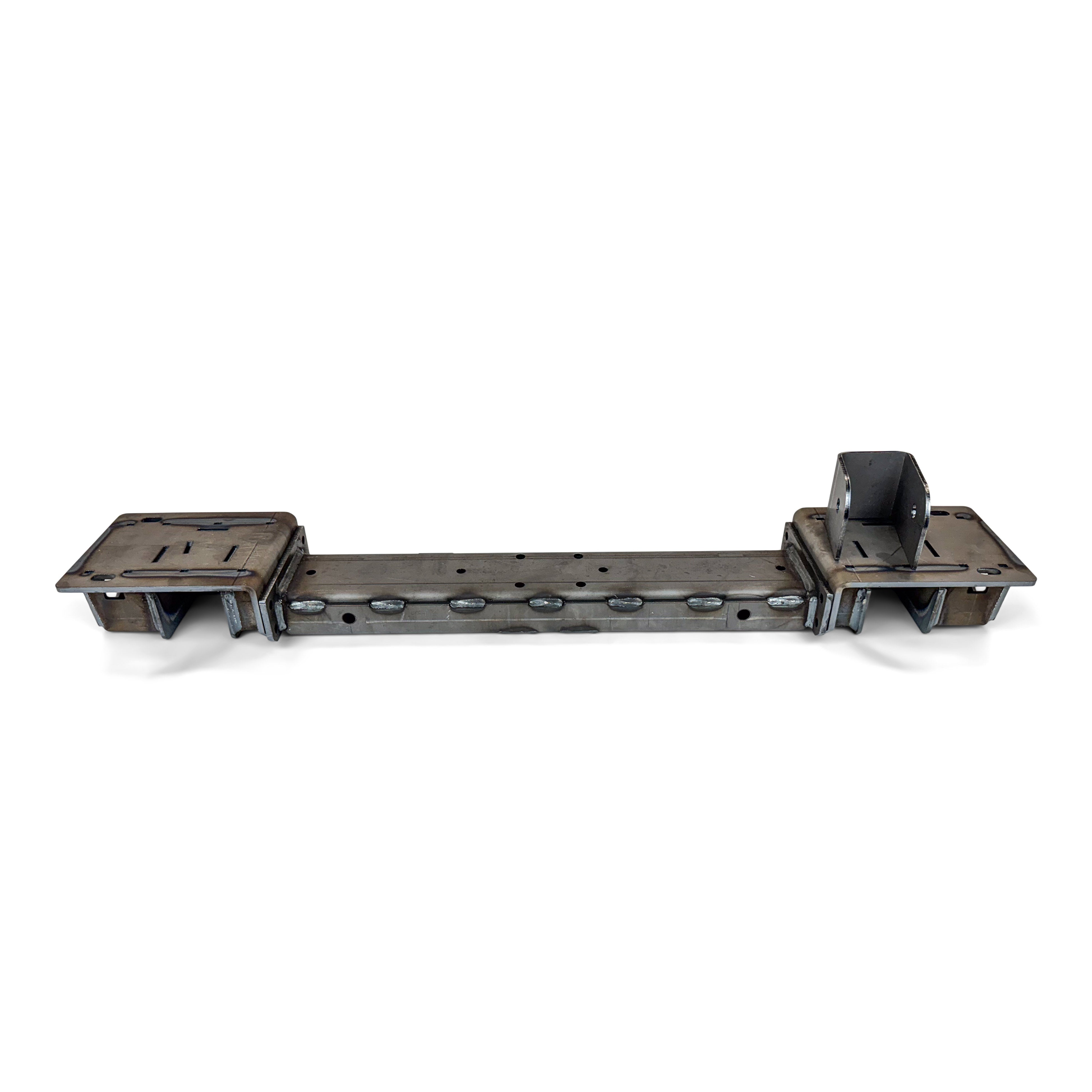 Steel rear frame crossmember for Toyota Tacoma, overlanding vehicle accessory