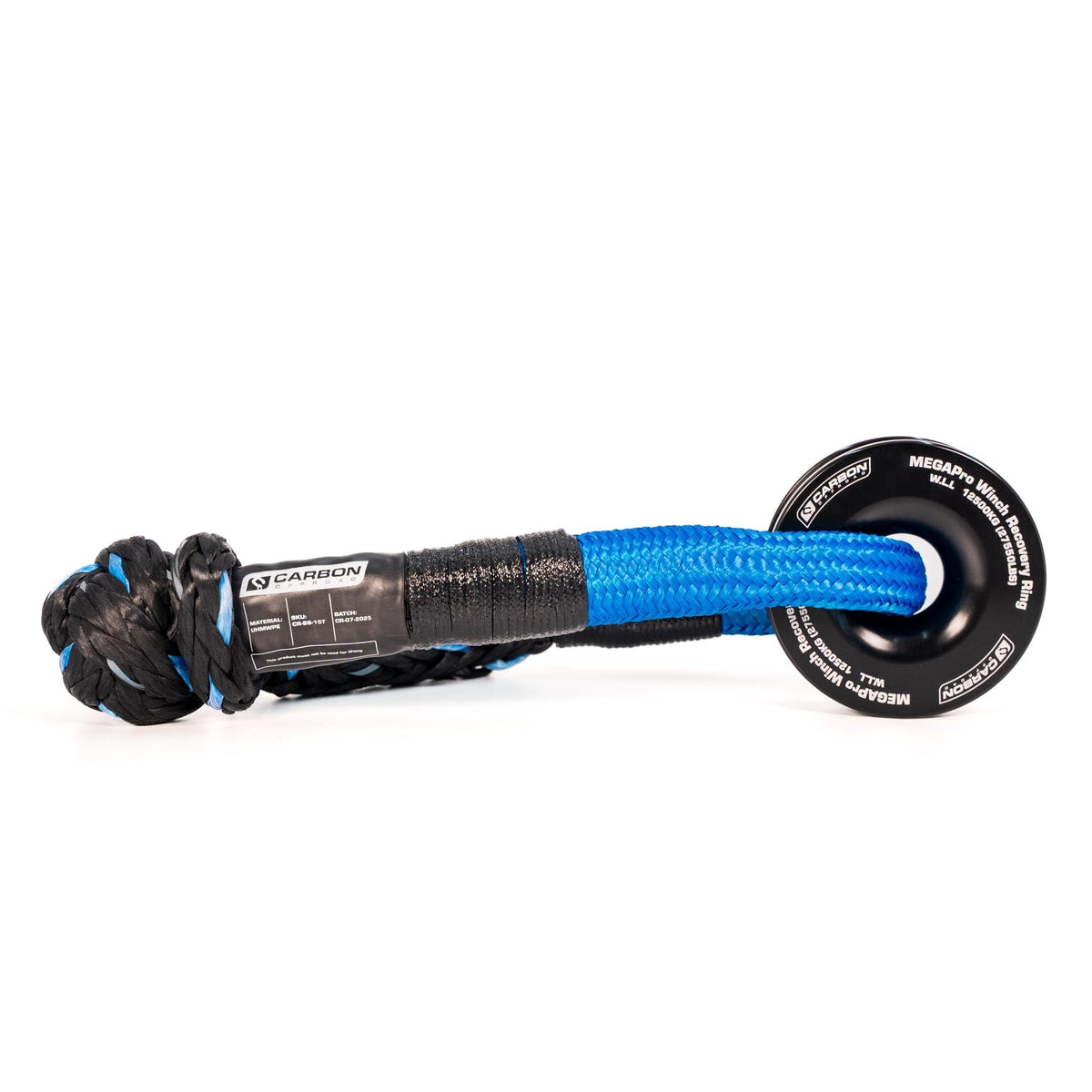 Carbon Offroad recovery ring and soft shackle combo for universal fit