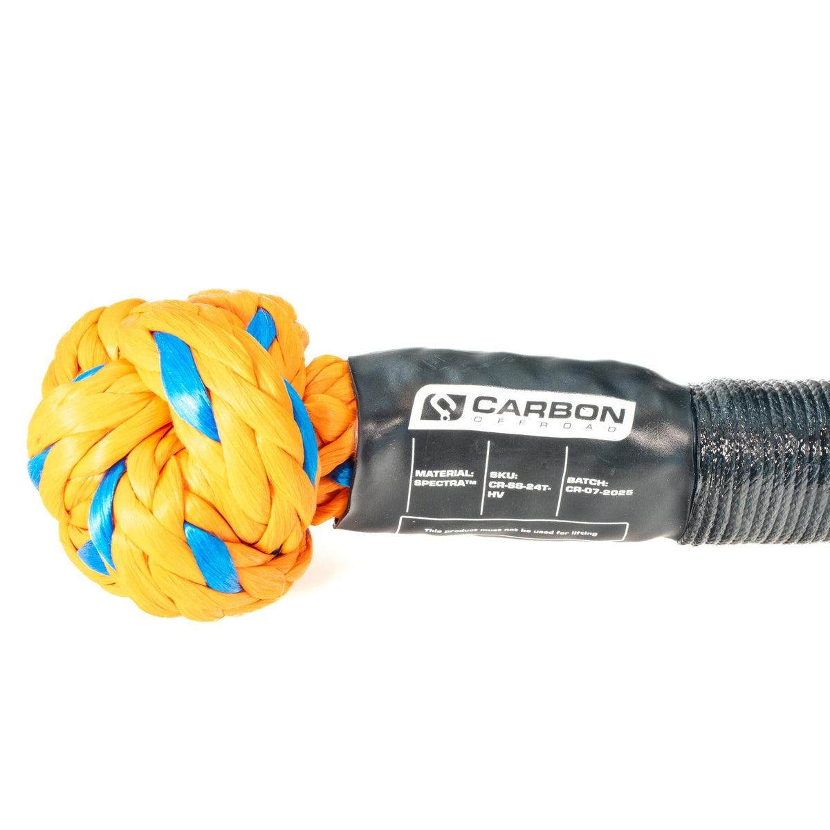 Carbon Offroad large vehicle high-vis 24T soft shackle for universal fit