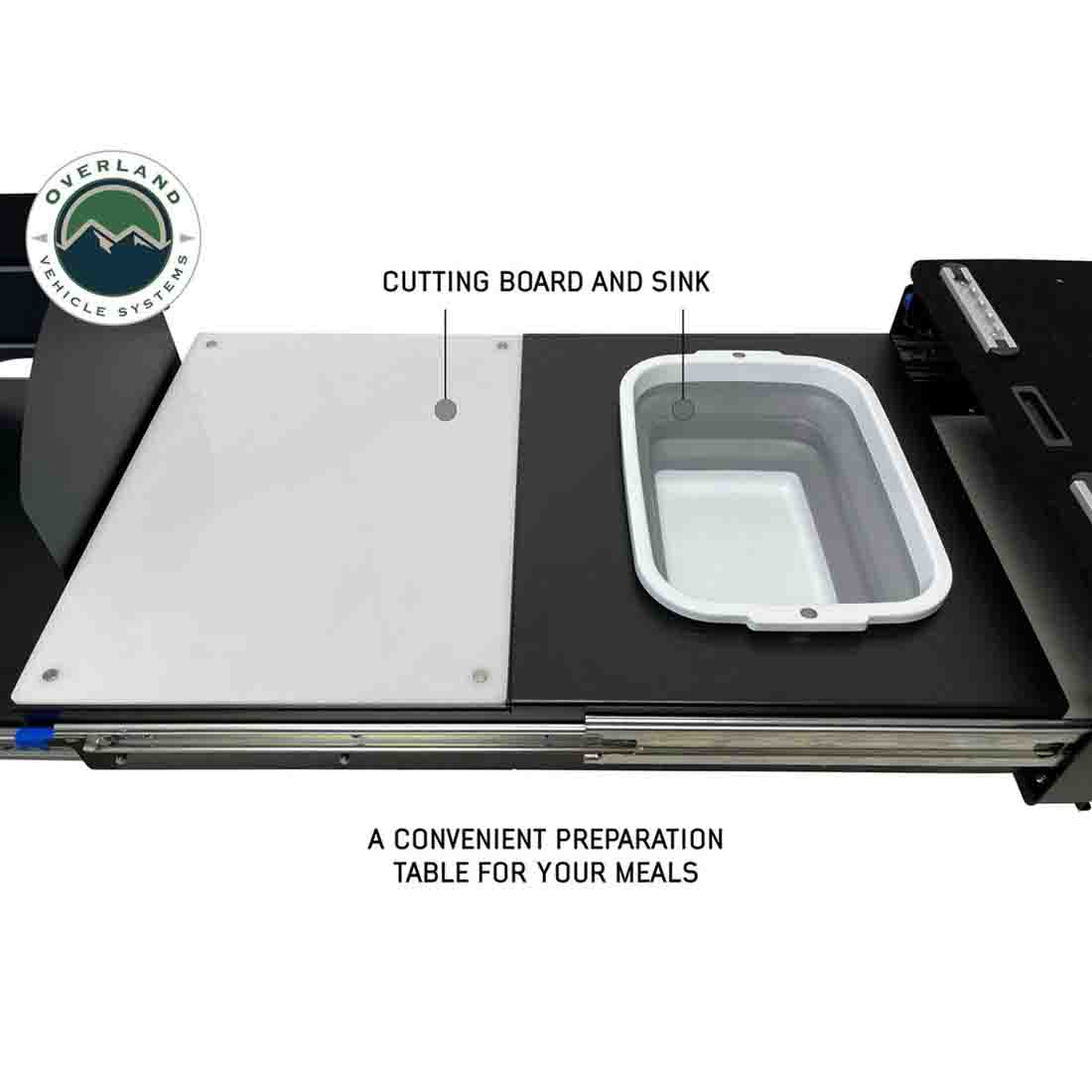 Overland Vehicle Systems camp cargo box kitchen with slide-out sink - view 6