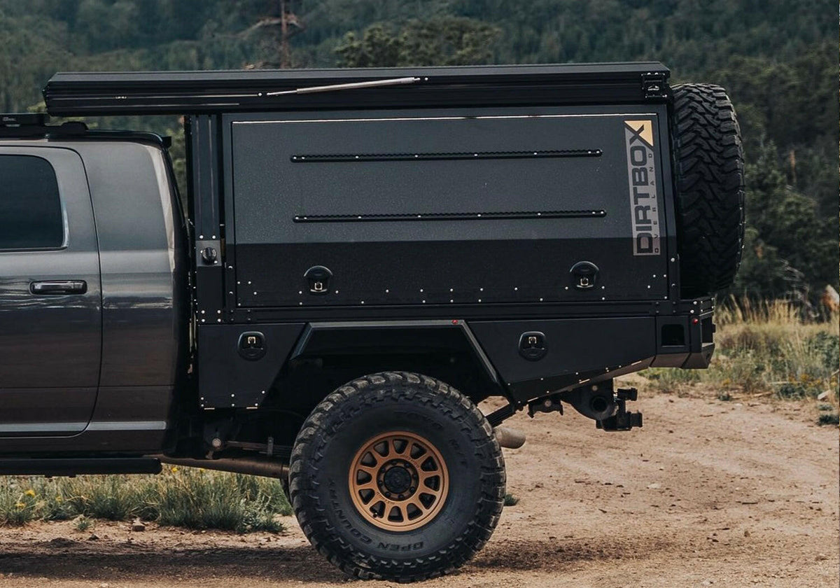 Dirtbox Overland Flatbed System Camper Box for Chevy, GMC and Ford trucks
