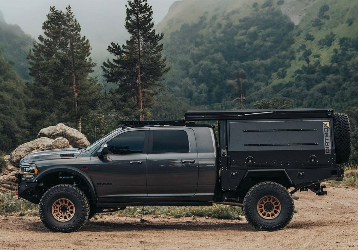 Dirtbox Overland Flatbed System Camper Box for Chevy, GMC and Ford trucks