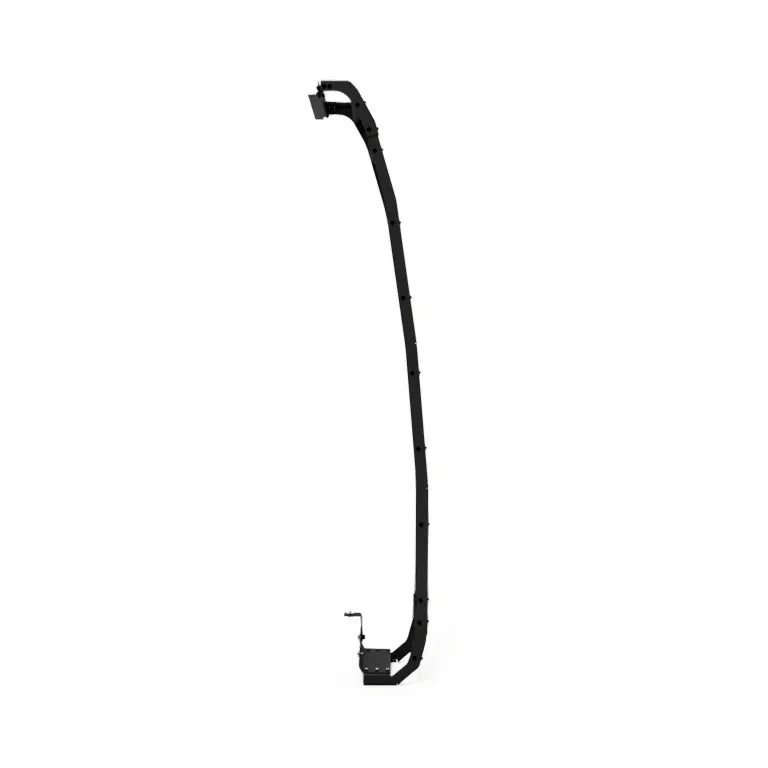 Overland vehicle snorkel kit for Toyota Tacoma, black off-road accessory, isolated on white