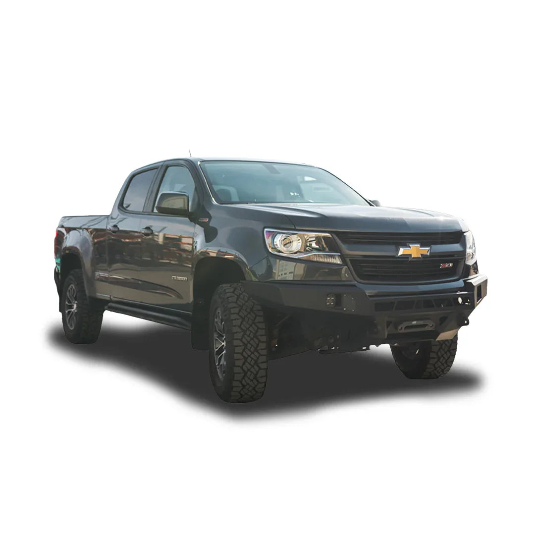 Chevy Colorado Z71 with classic front bumper, off-road tires, and lifted suspension