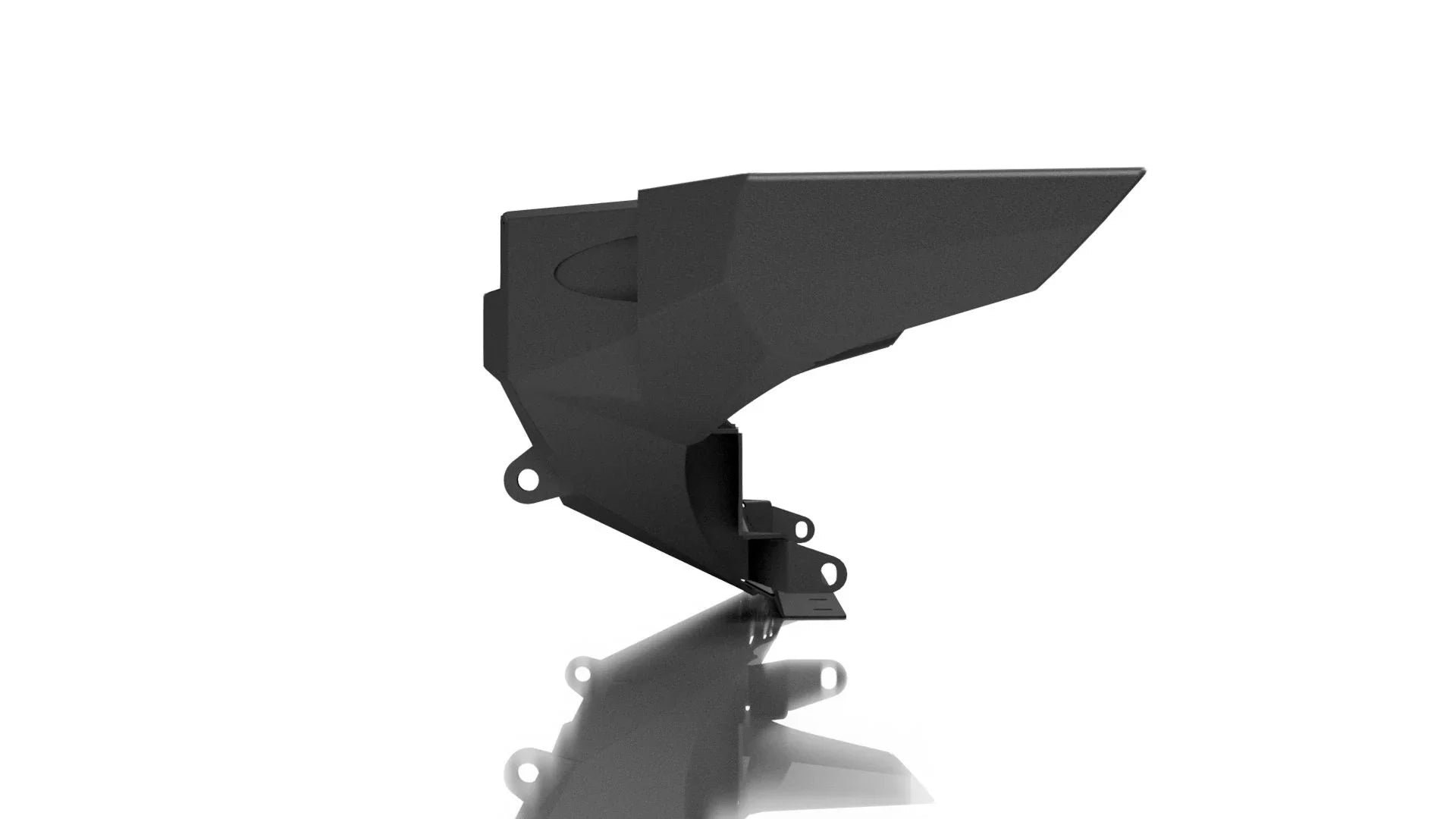 Black off-road vehicle fender flare for Toyota Tacoma, rugged angular design on white background