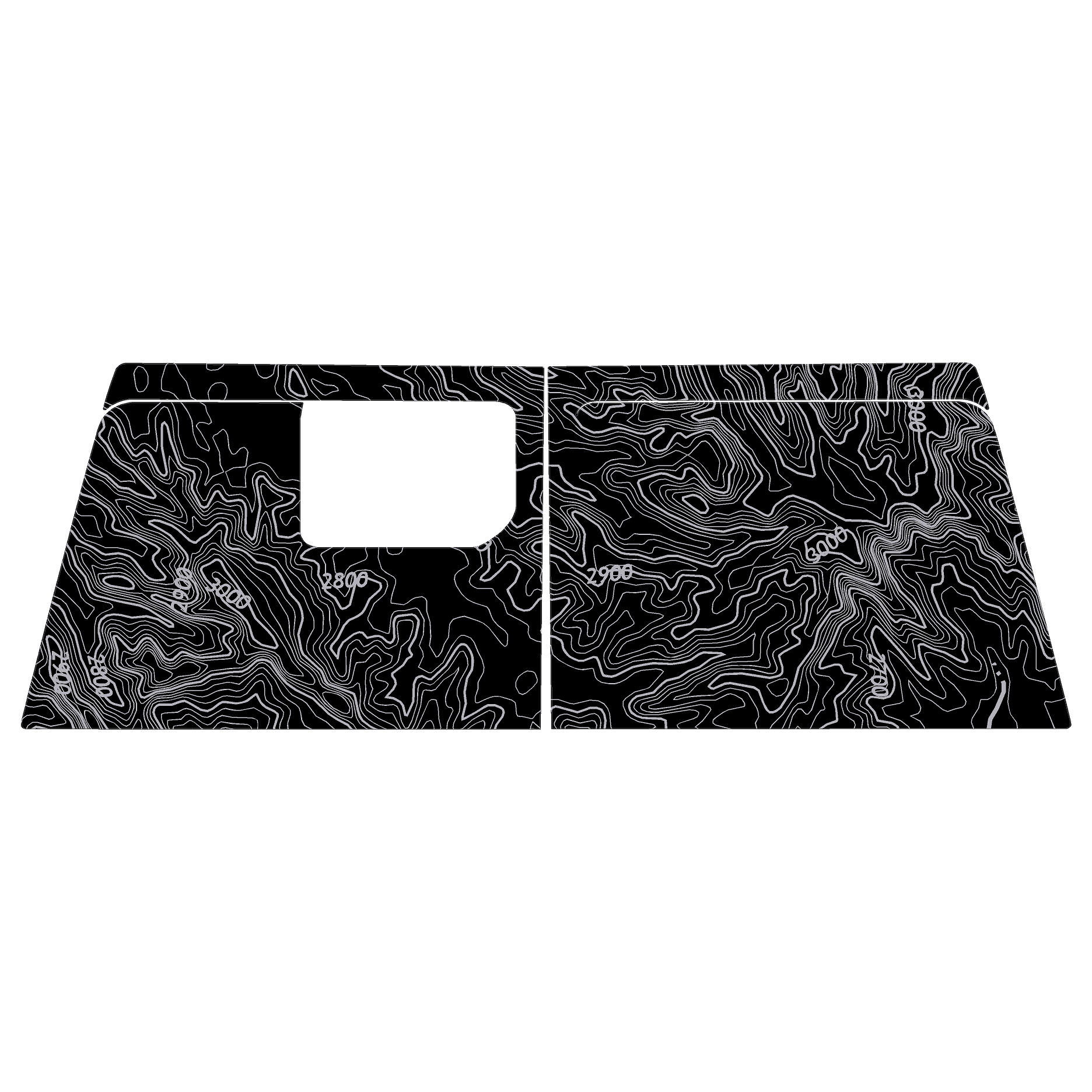 Topo Cargo Area Overlay Kit Part 1 (Printed Series) - 2021+ Bronco 4 Door