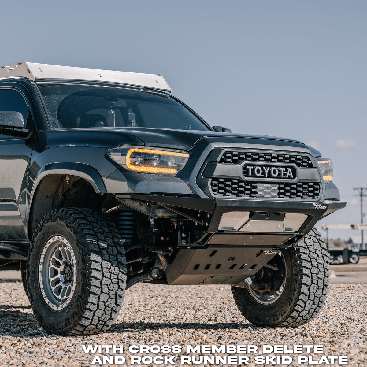 C4 Fabrication Tacoma Rock Runner Front Skid Plate w/ Cross Member Delete / 3rd Gen / 2016-2023