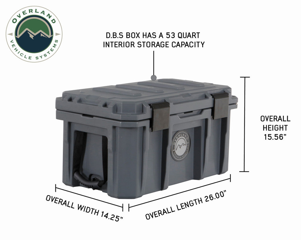 OVS D.B.S. Dark Grey Dry Box with Drain, and Bottle Opener