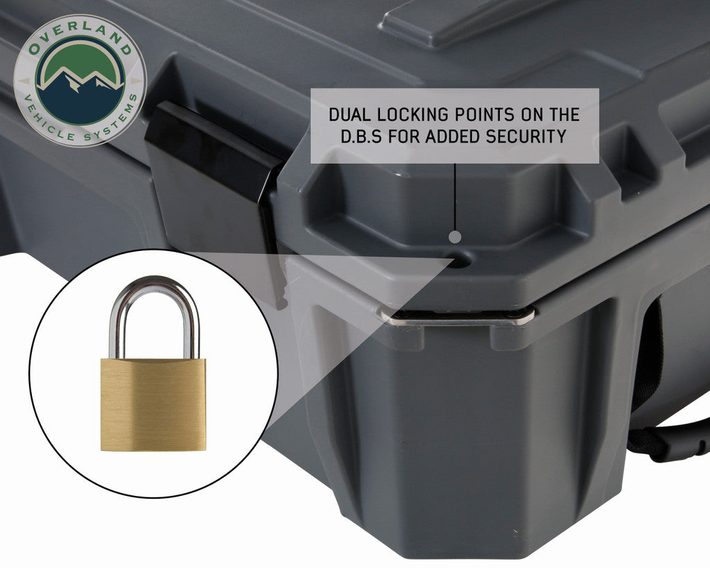 OVS D.B.S. Dark Grey Dry Box with Drain, and Bottle Opener