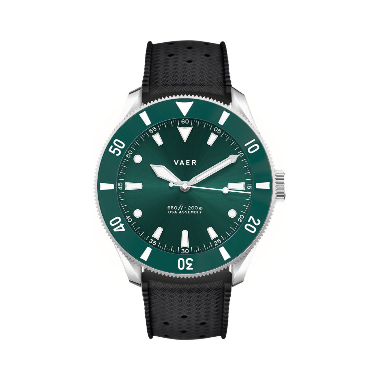 VAER D4 Meridian Green Solar Mens Watch - 38mm USA