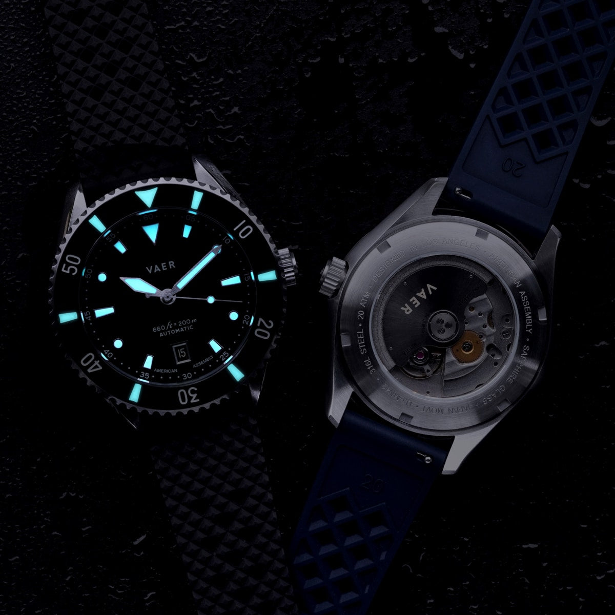 VAER D5 Watch - Meridian Black - USA Auto 39mm