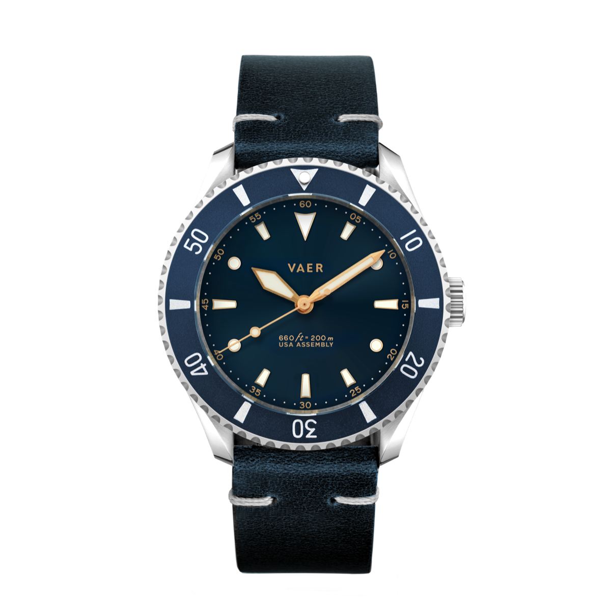 VAER D5 Watch - Meridian Navy - USA Auto 39mm