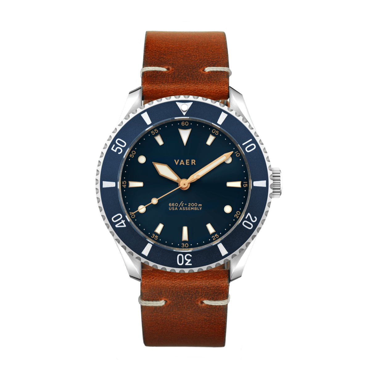 VAER D5 Watch - Meridian Navy - USA Auto 39mm