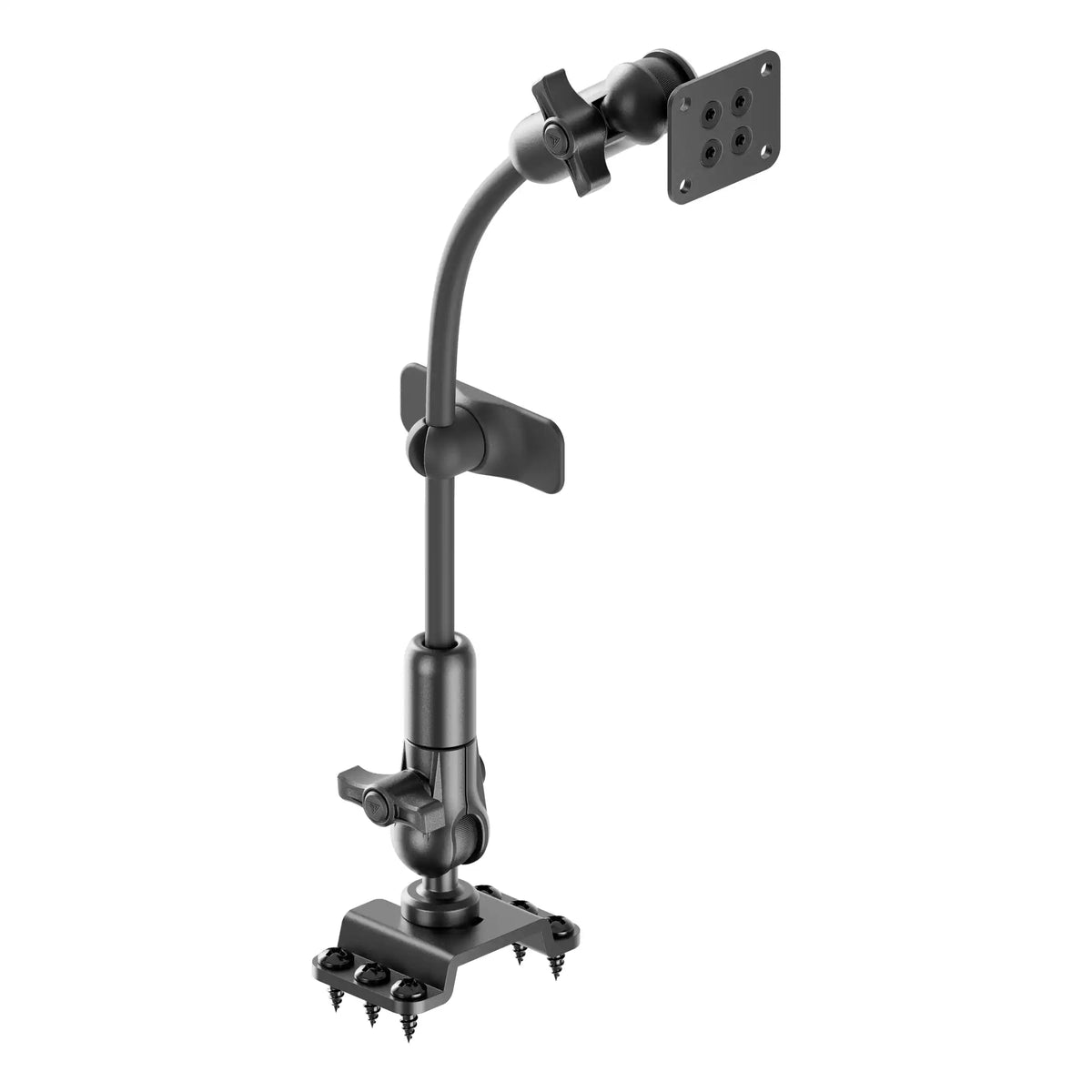 Tackform drill base AMPS mount with rigid flex arm, universal fit