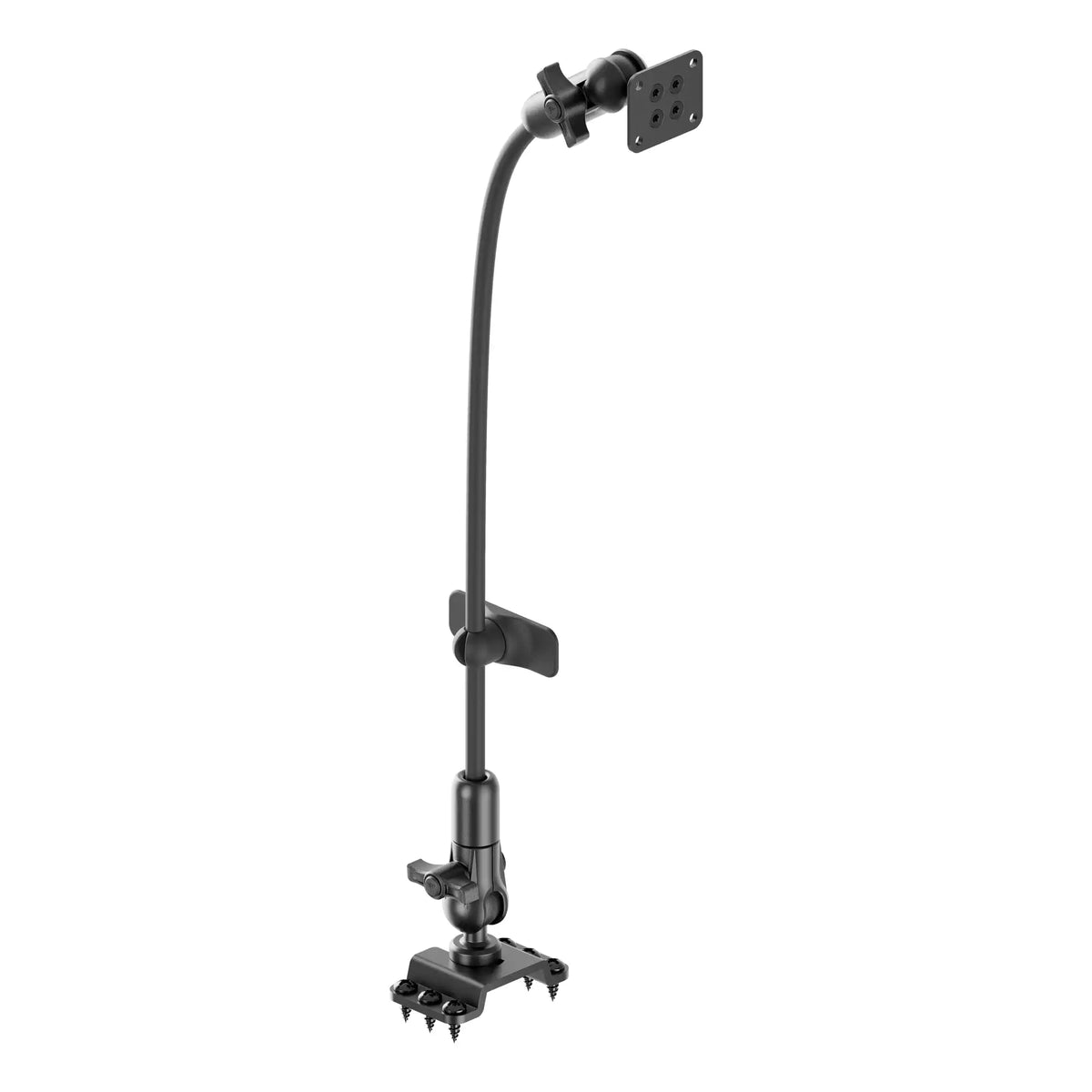 Tackform drill base AMPS mount with rigid flex arm, universal fit