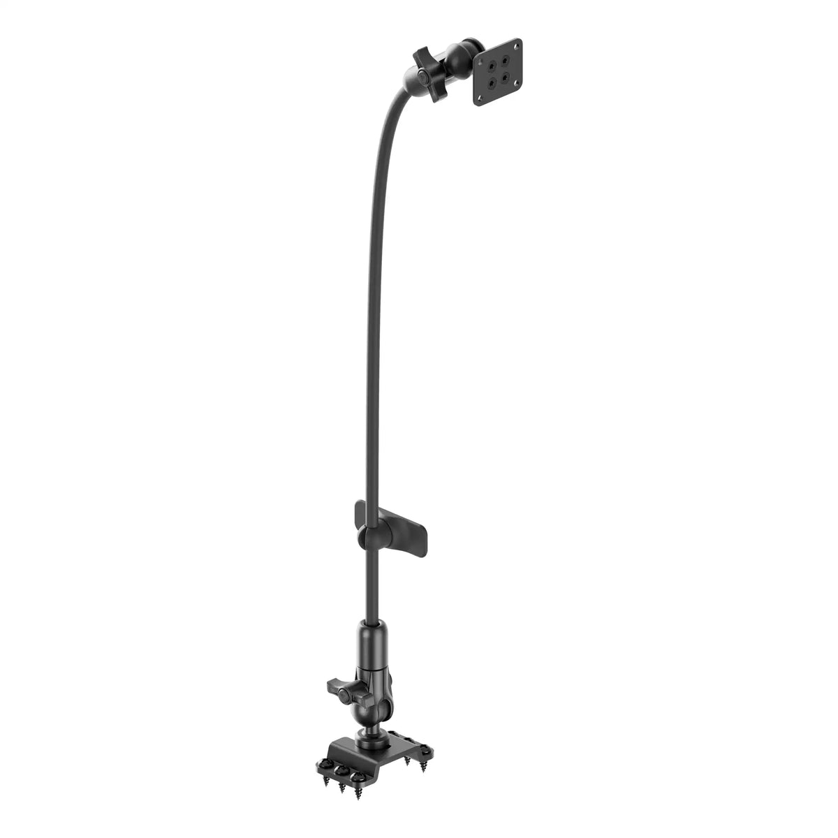 Tackform drill base AMPS mount with rigid flex arm, universal fit