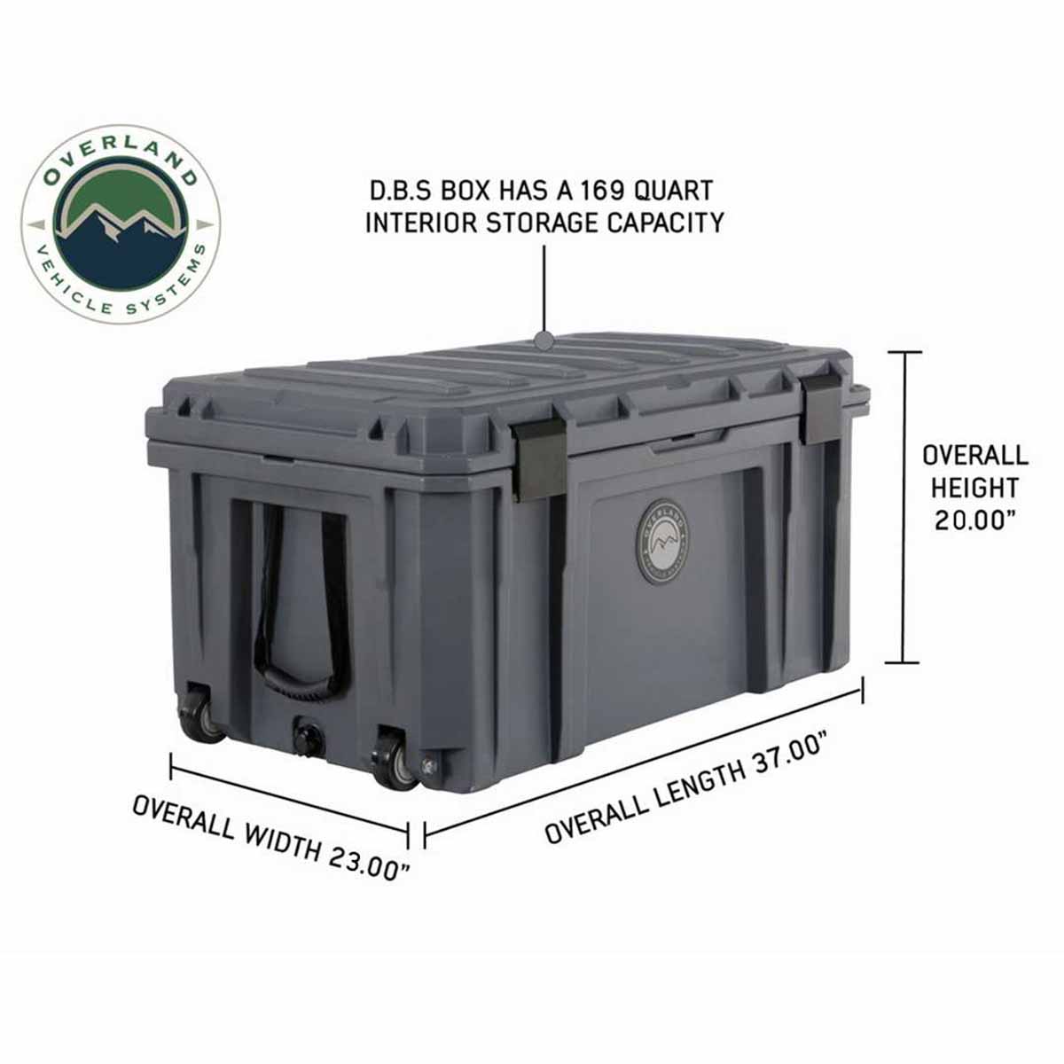 Overland Vehicle Systems D.B.S. 169 quart dry box with wheels - view 2