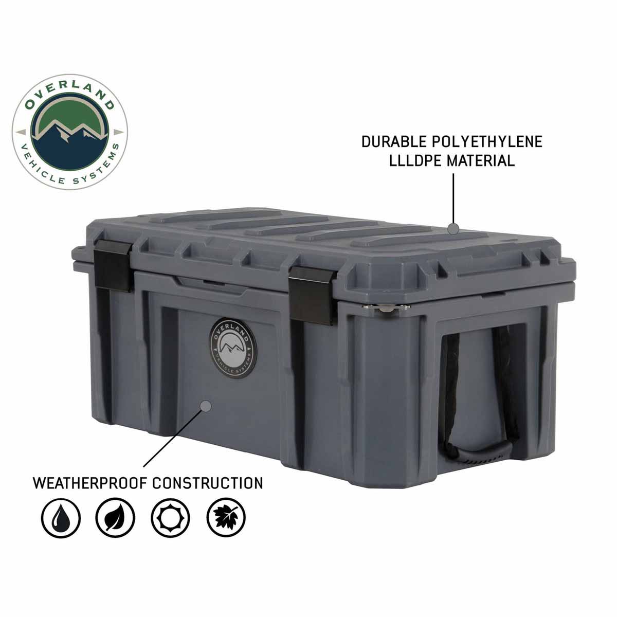 Overland Vehicle Systems D.B.S. 95 quart dark grey dry box - view 4