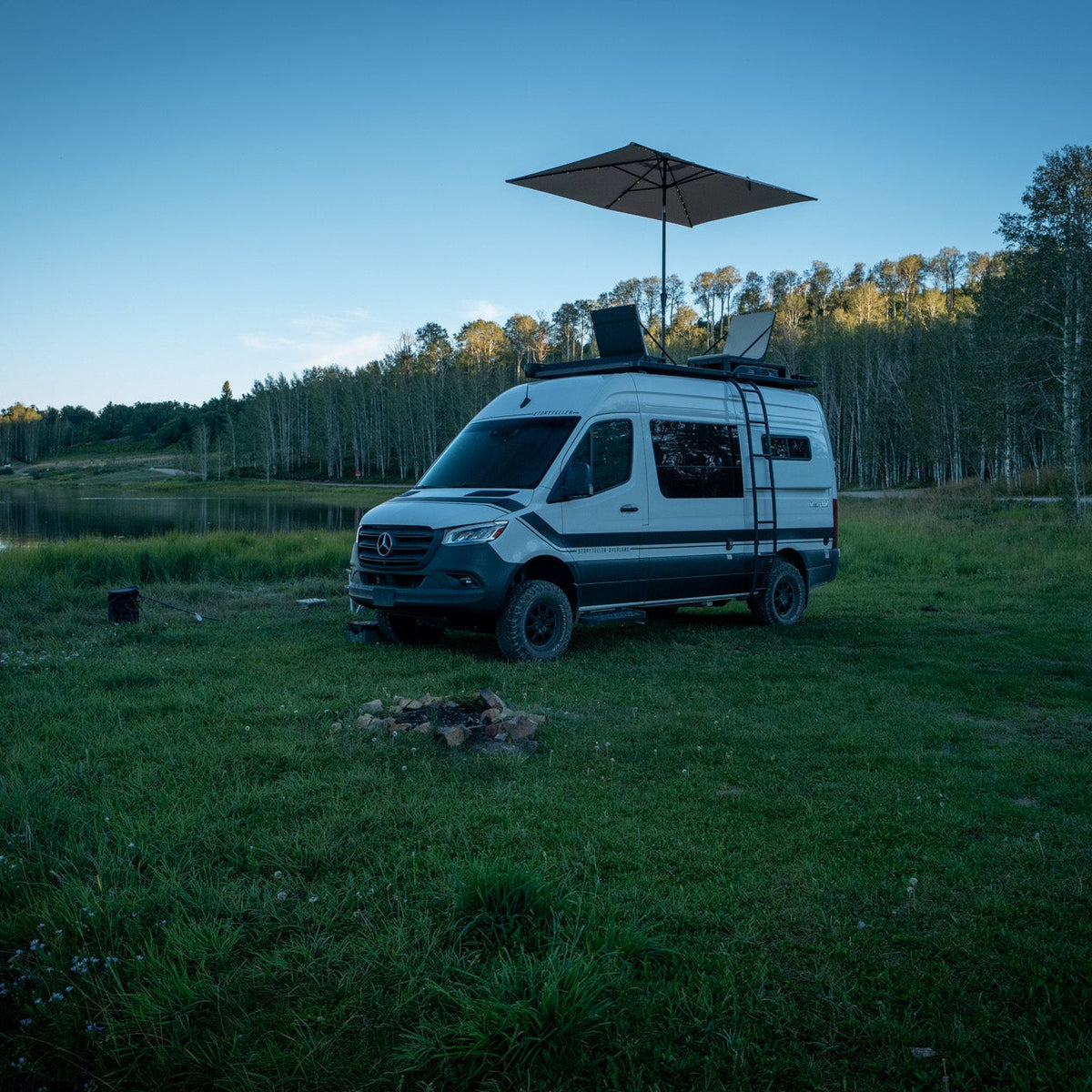 Canyon Adventure Vans Rooftop Lounge seating system for van roof racks