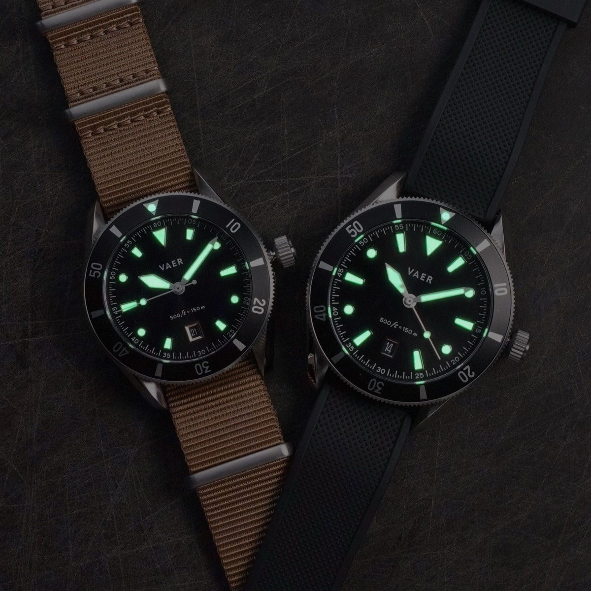 VAER DS2 Meridian Black Mens Watch - Quartz 42mm