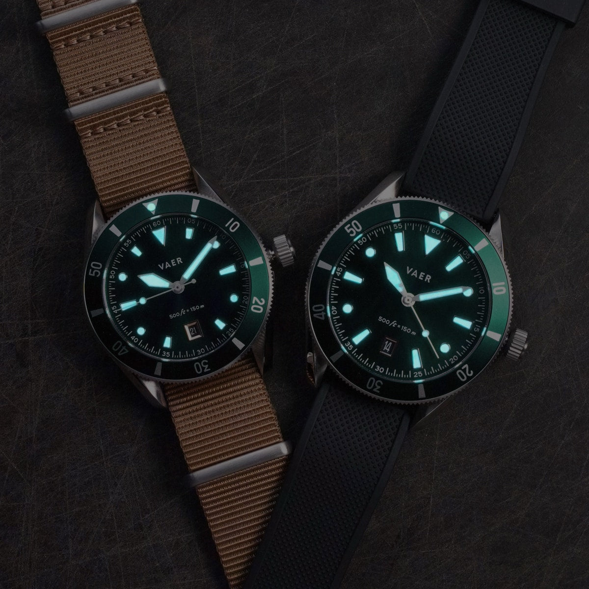 VAER DS2 Meridian Green Mens Watch - Quartz 42mm