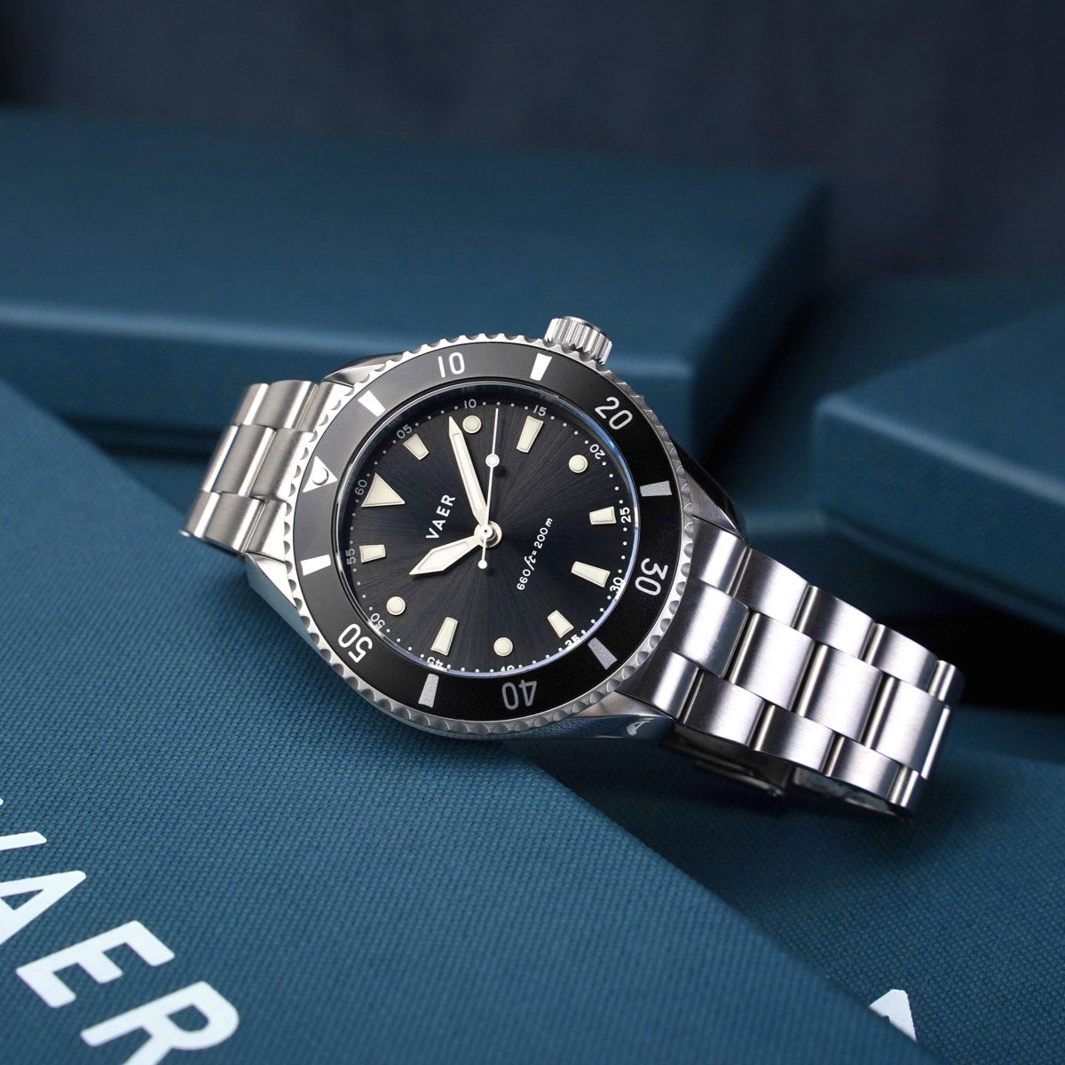 VAER DS4 Meridian Dive Watch - Black - Solar 42mm