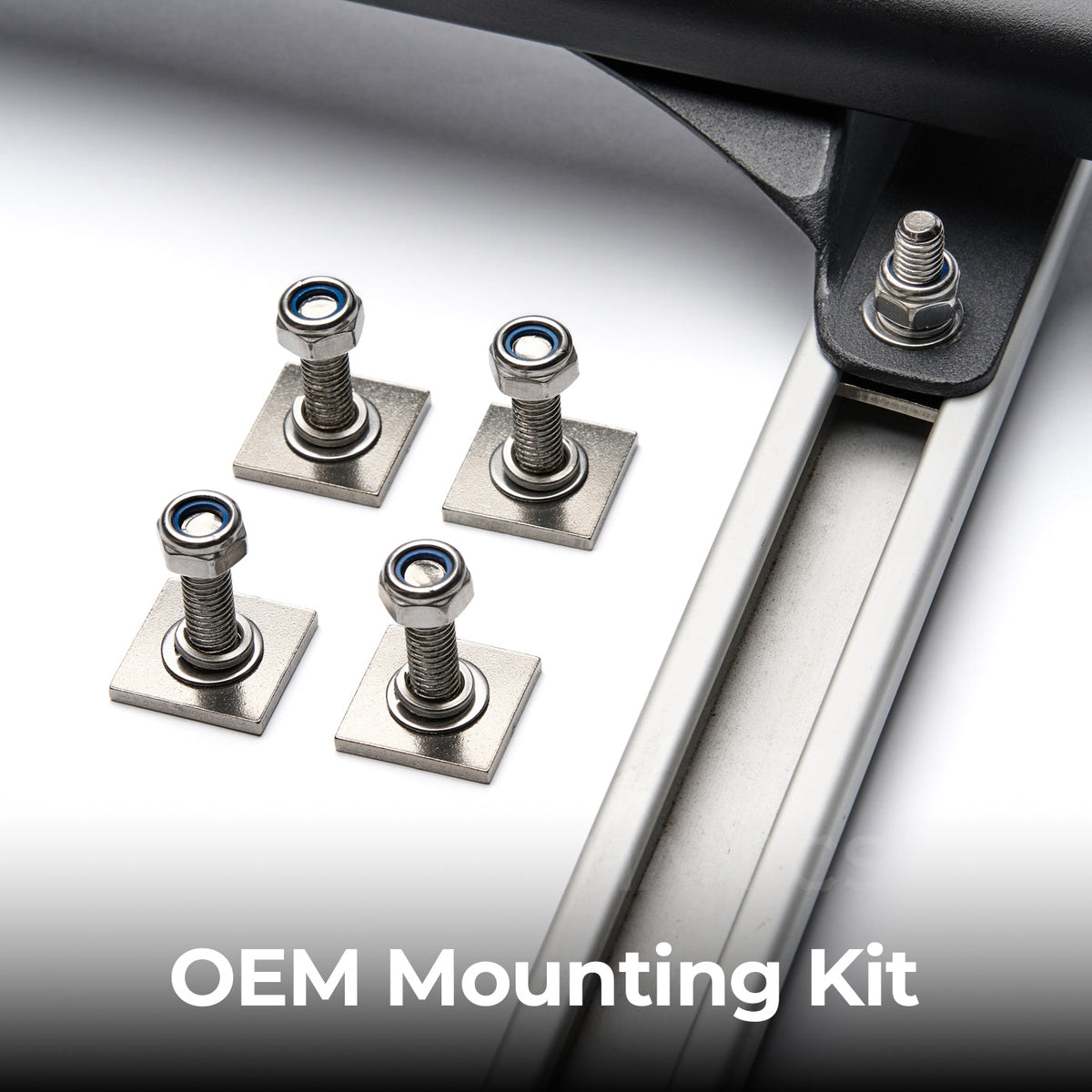 DVA OEM mounting kit: four stainless T-bolts with nuts for a Mercedes Sprinter DualTrack-T crossbar roof rail