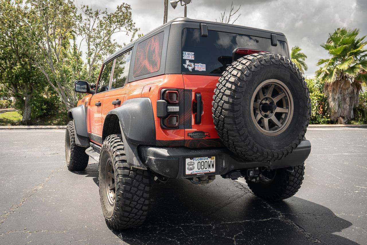 Safari Topo Middle Tailgate Overlays - 2021+ Bronco