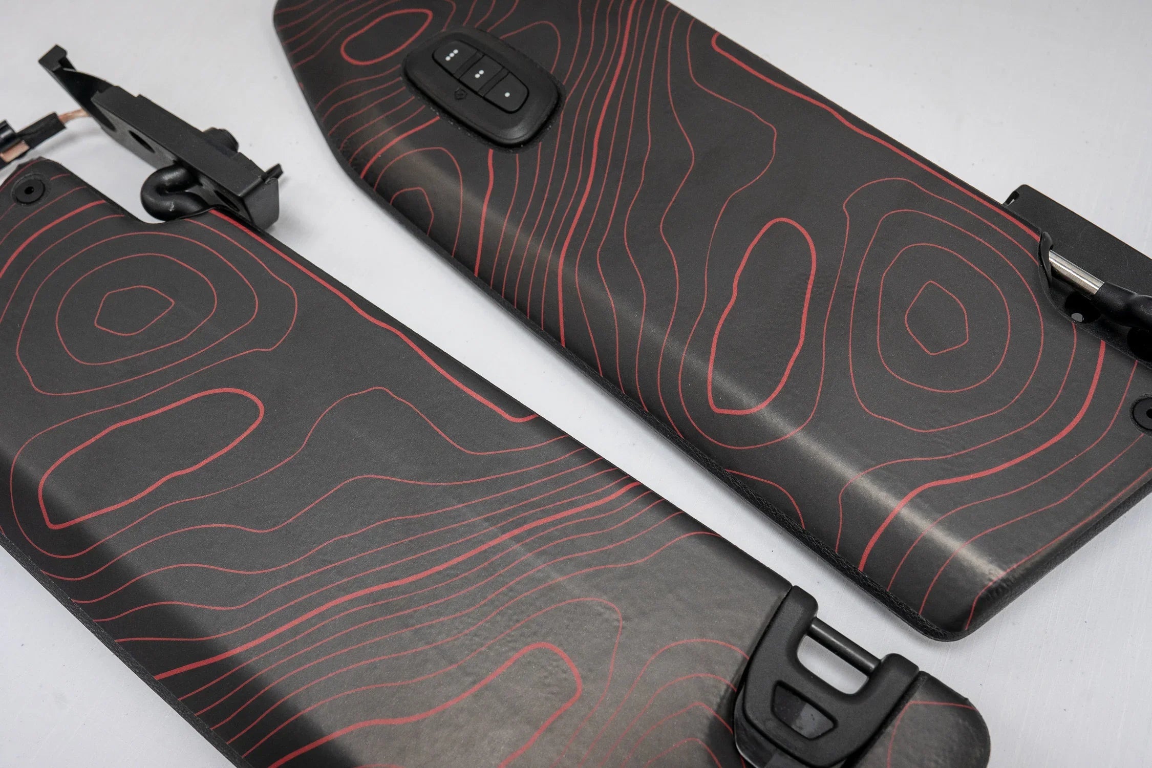 Topographic Map Sun Visor Overlays - 2018+ Jeep Wrangler JL / Jeep Gladiator JT