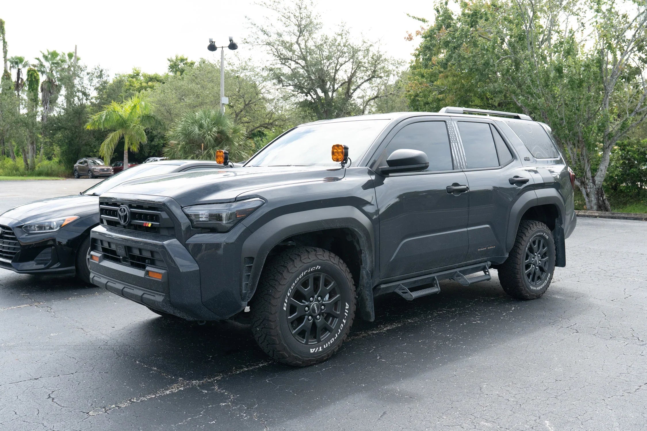 American Flag Flag B Pillar Overlays - 2024+ Tacoma Double Cab / 2025+ 4Runner