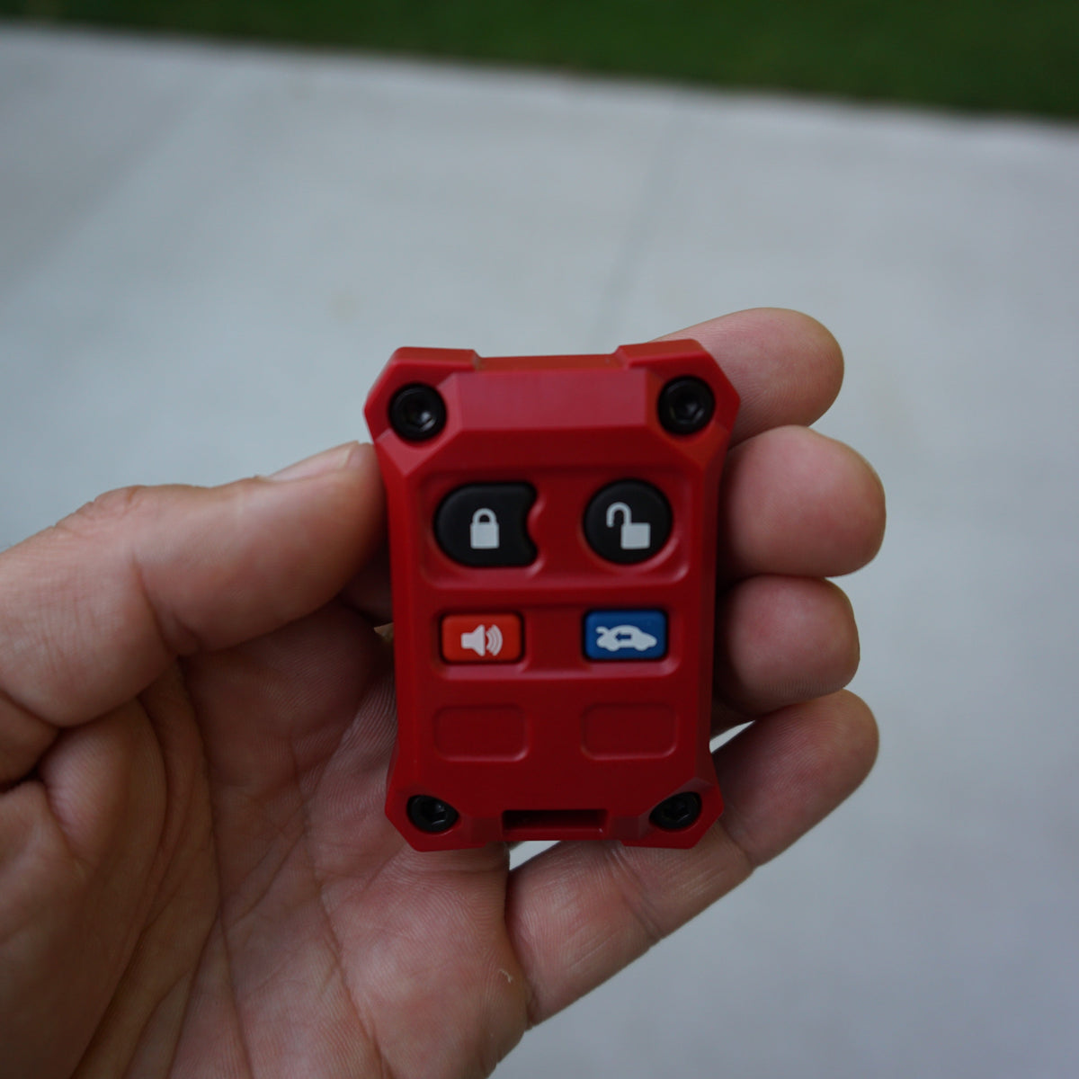 AJT Design Injection Fob IF033 key fob case for Ford 4-button fobs - red
