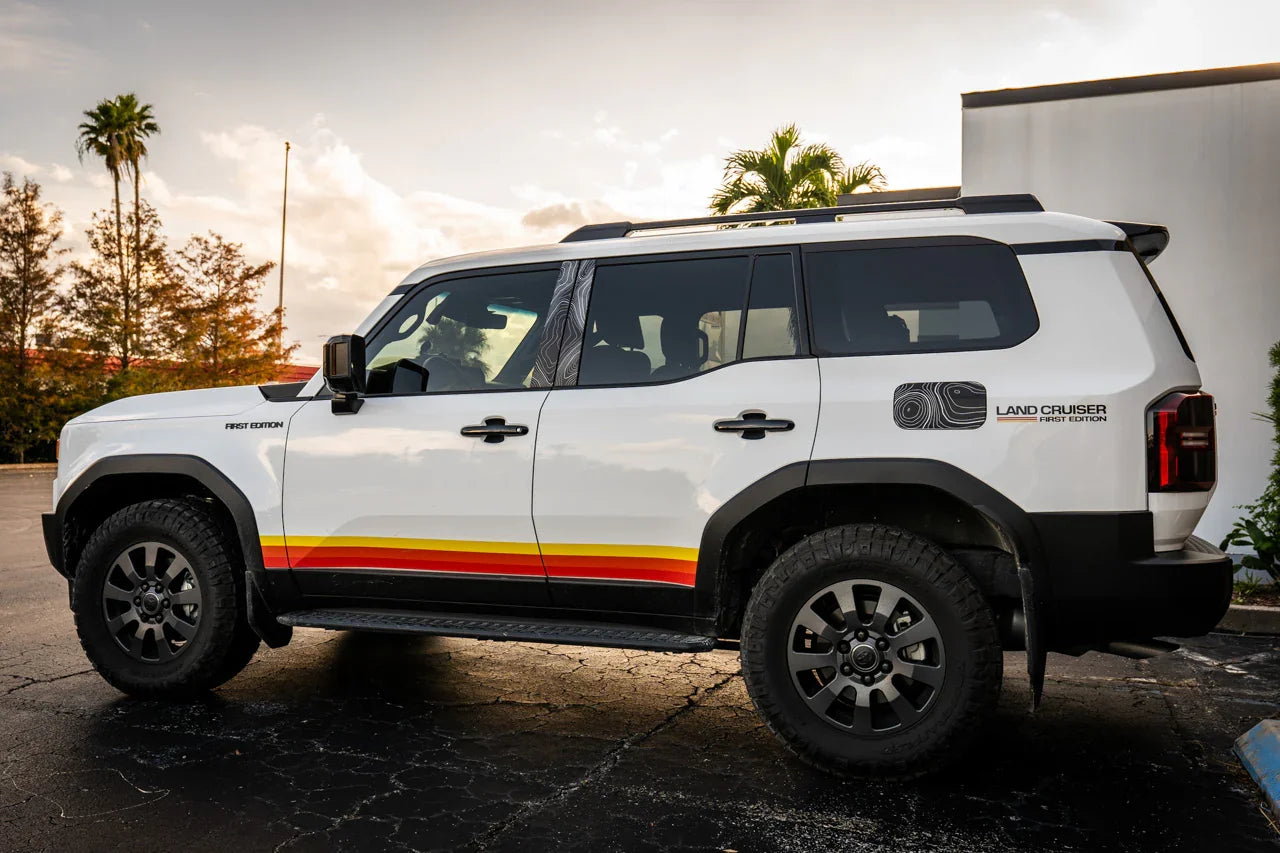 Topographic Map Fuel Door Overlay - 2024+ Land Cruiser / GX 550