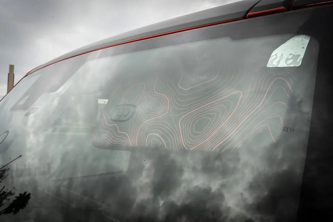 Topo Interior Sun Visor Overlays (Printed Series) - 2021+ Bronco (with Homelink)