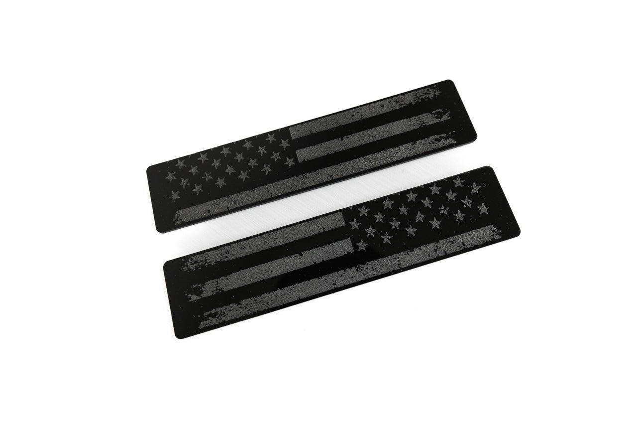 Distressed American Flag Husky Floor Mat Logo (Etched Acrylic) - Universal