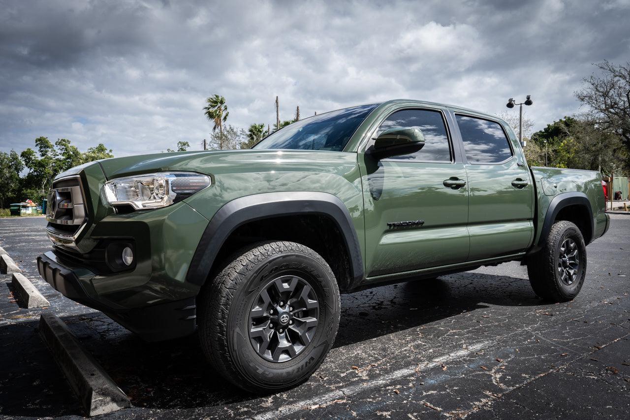 StickerFab Distressed American Flag Front Sidemarker Overlays - 2016-2023 Tacoma Halogen